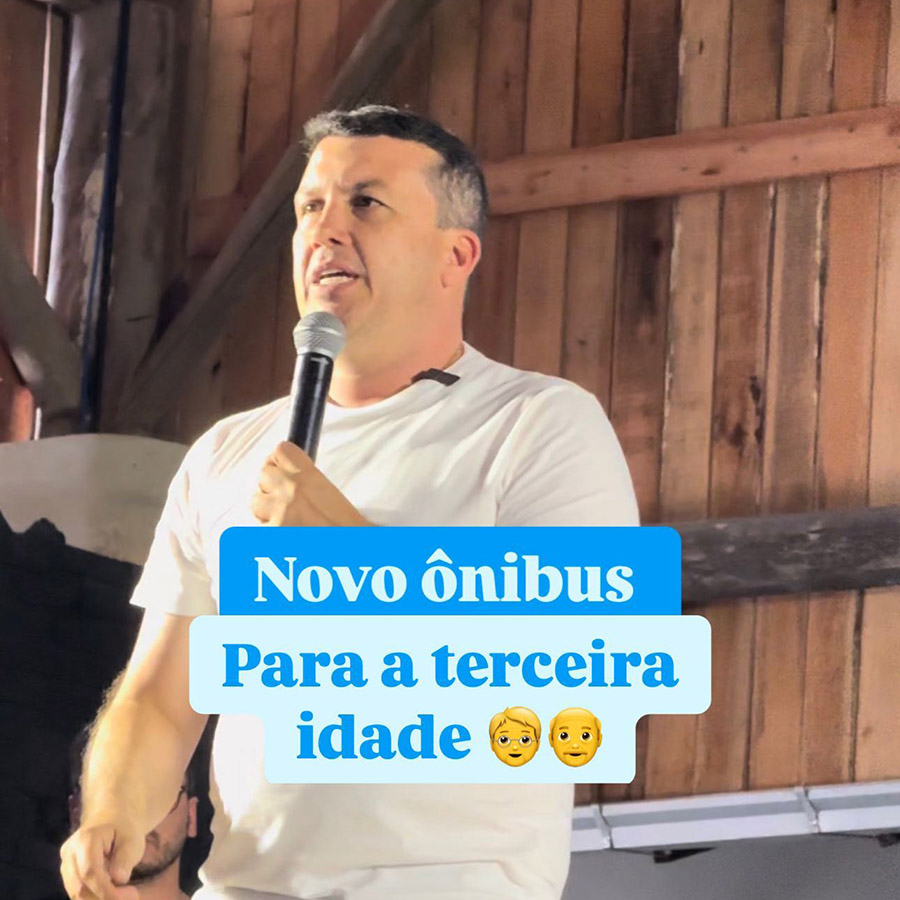 Destinamos para o município de Biguaçu uma emenda parlamentar destinada a compra de um ônibus exclusivo para uso de pessoas da terceira idade