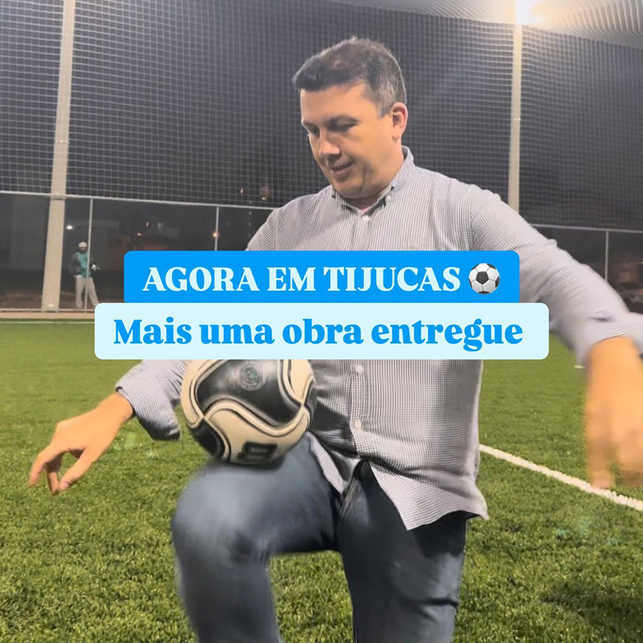 Inauguramos na cidade de Tijucas uma quadra de futebol sintético que vai receber jovens e adultos para a prática esportiva