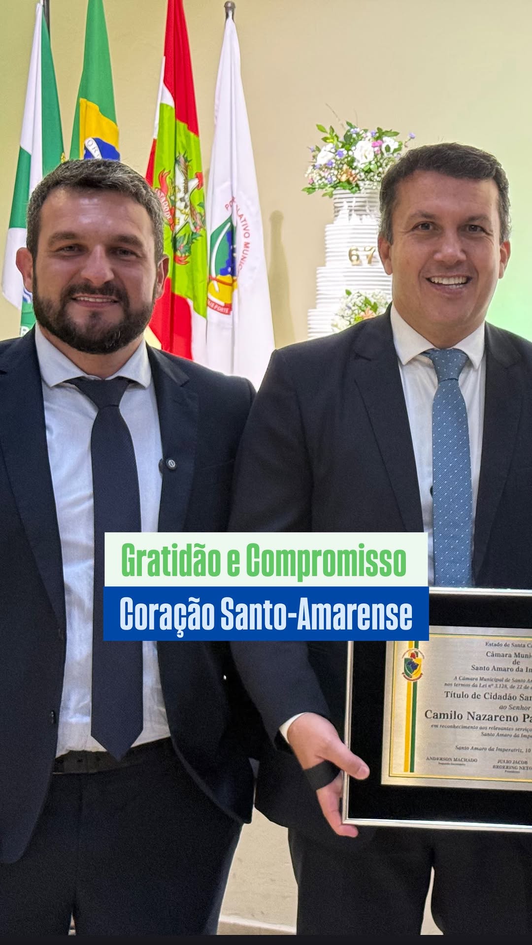 Camilo Martins recebe o título de Cidadão Santo-Amarense