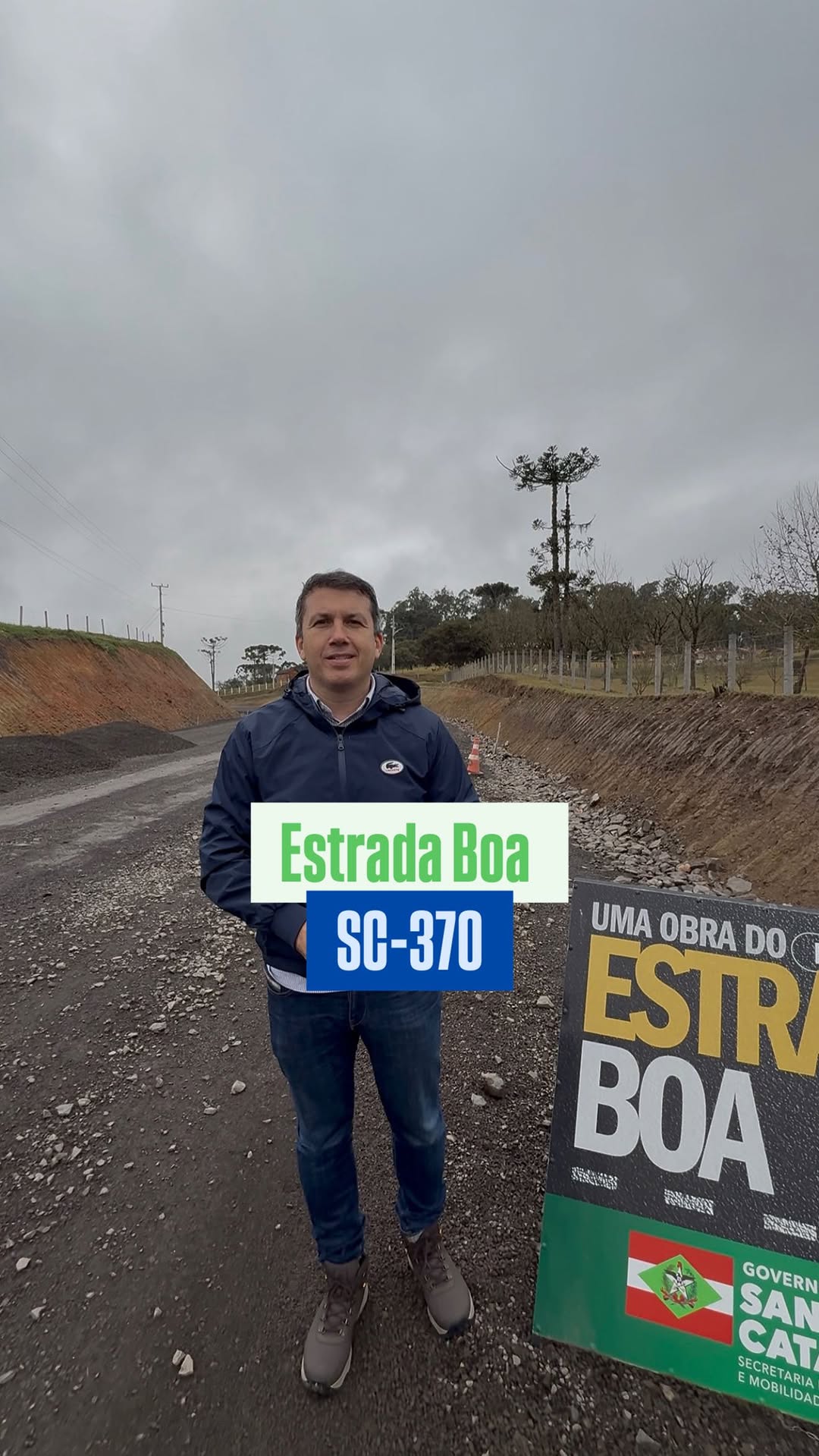 Obras de melhorias na SC-370 que liga Urubici a Rio Rufino